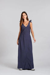 MARNIE - Rayon Dress Navy